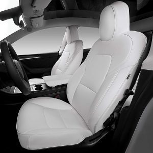 Premium Tesla Model Y Seat Covers Set | All-Season Leather | Tesla Accessories Model Y 3