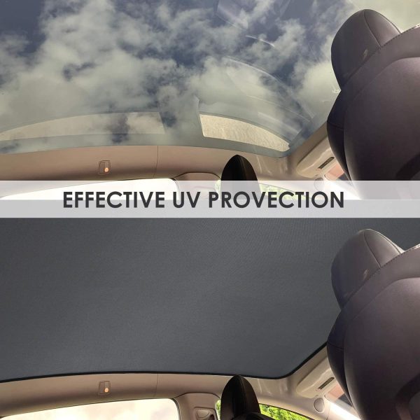 Glass Roof Sunshade with UV/Heat Insulation Covers (2 Pack) for Tesla Model Y Model Y 8