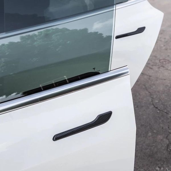 Carbon Fiber Door Handle Covers for Tesla Model 3 & Y - TheHydrataseStore