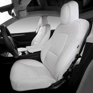 Premium Tesla Model Y Seat Covers Set | All-Season Leather | Tesla Accessories
