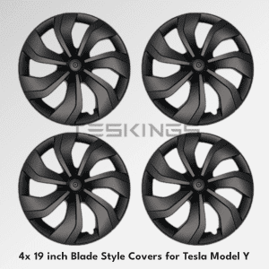 Tesla Model Y Blade Design Wheel Covers Set for 19 Inch Hubcaps (2017 - 2025)