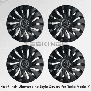 Tesla Model Y Uberturbine Style 2 Hubcap Wheel Covers 19 Inch - Stunning Quality (2020 - 2025)