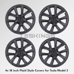 Tesla Model 3 Plaid Hubcaps Wheel Covers - Epic Design (18 in) (2017 - 2025)