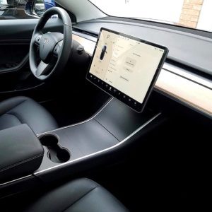 Center Console Wrap (Matte Black) for Tesla Model 3 & Y (2017-2020)