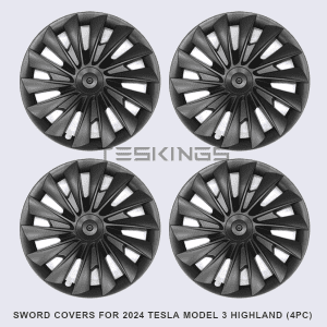 Tesla Model 3 Highland Sword Style Wheel Covers - Sharp Visuals